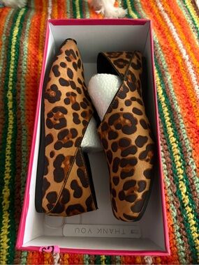 ATBEL- Leopard Print square toe Slip-On Flat